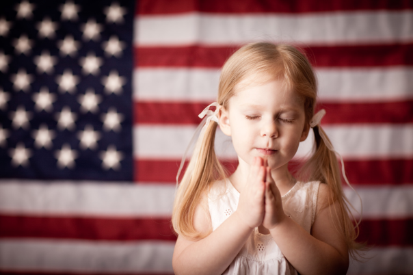 American flag prayer